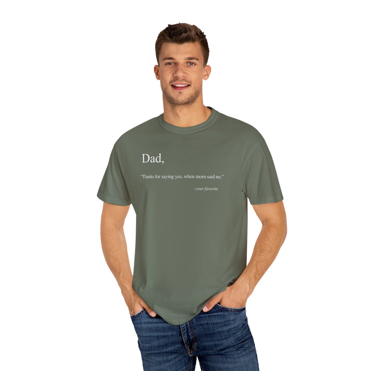 79023-16.jpg Dad Quote Shirt - "Thanks for saying yes, when Mom said no"